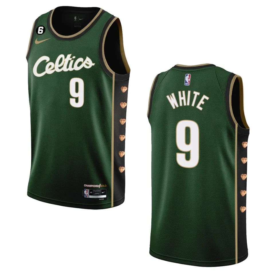 Men's Boston Celtics Derrick White #9 City Edition 2022-23 Swingman Dark Green Jersey 2401QSVG